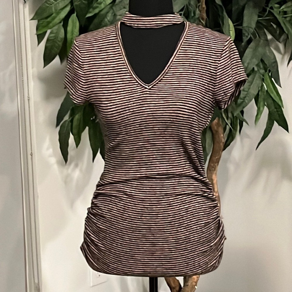A. Byer High Neck Fitted Top